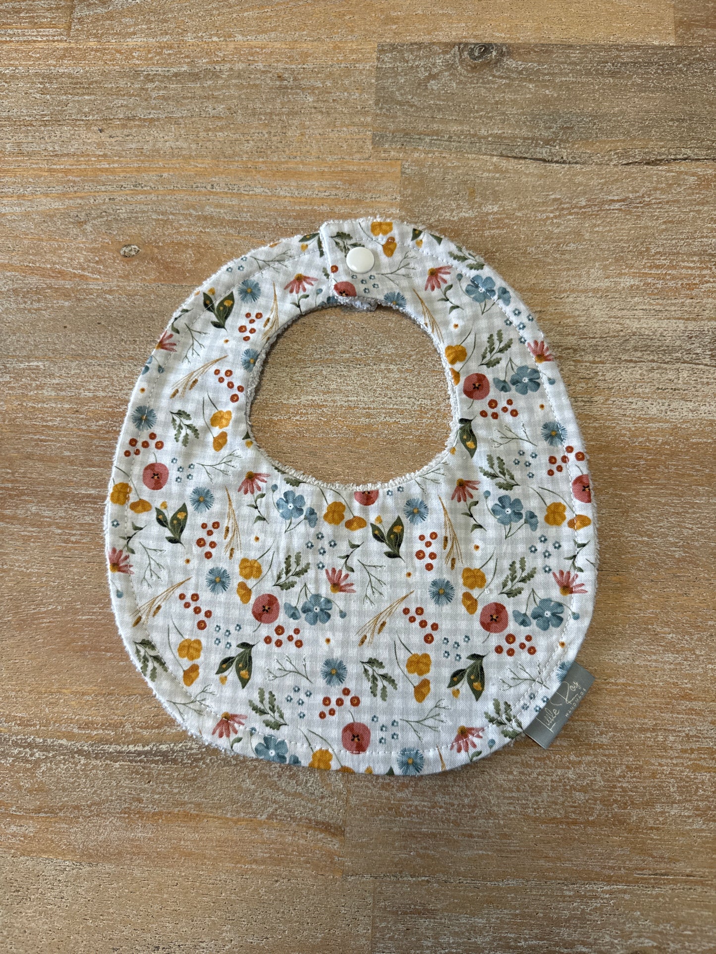 Gingham Garden Bib