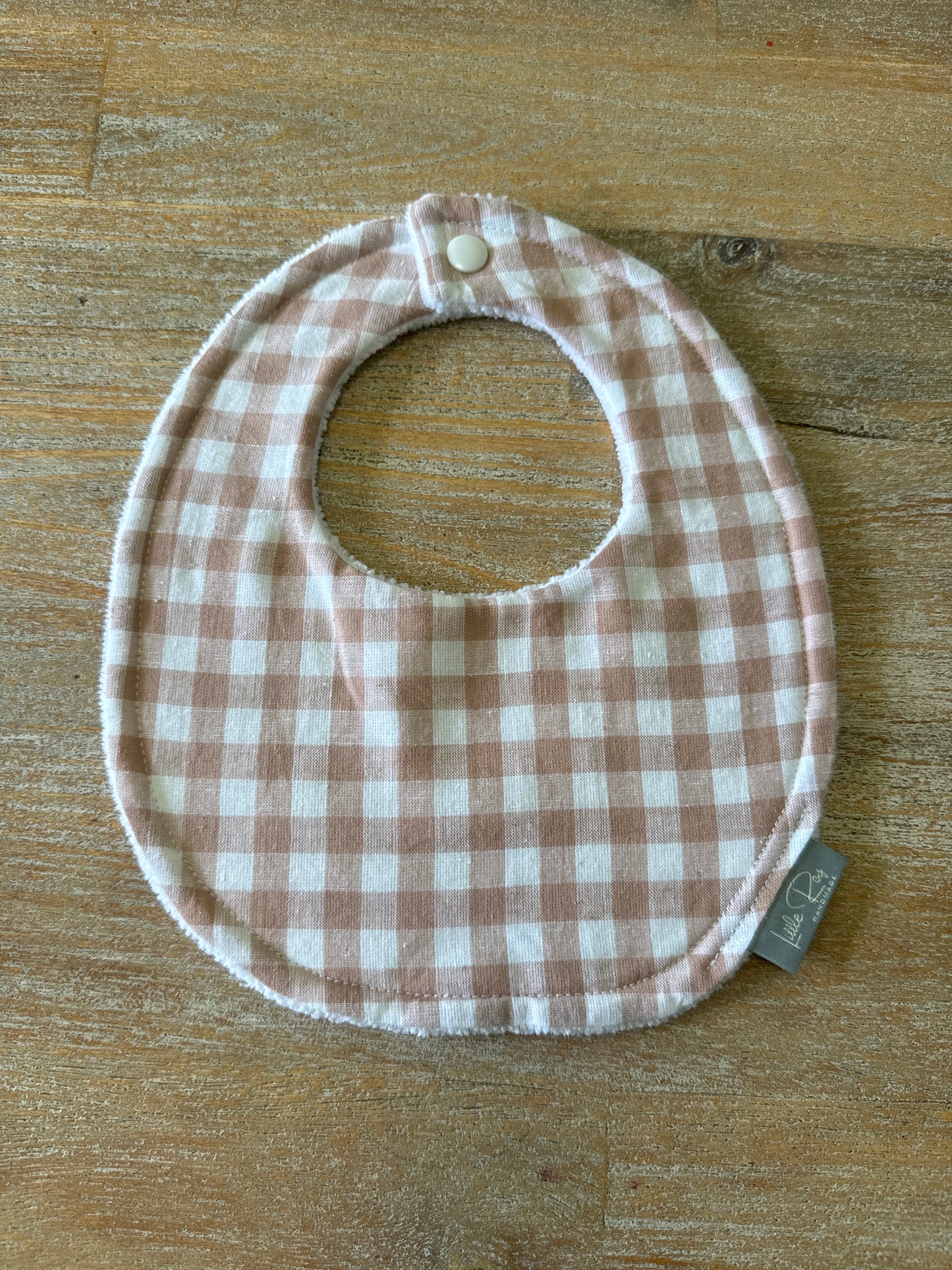 Caramel Gingham Bib